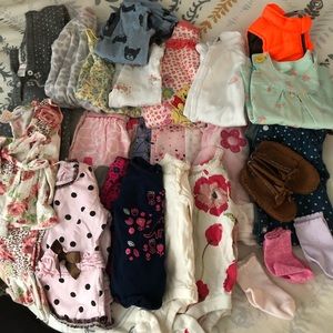 Huge lot of baby girl clothing